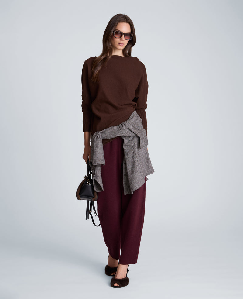 Kenneth Cole - Asymmetrical Drape Neck Jersey Body Sweater WOMENS SWEATER for Women