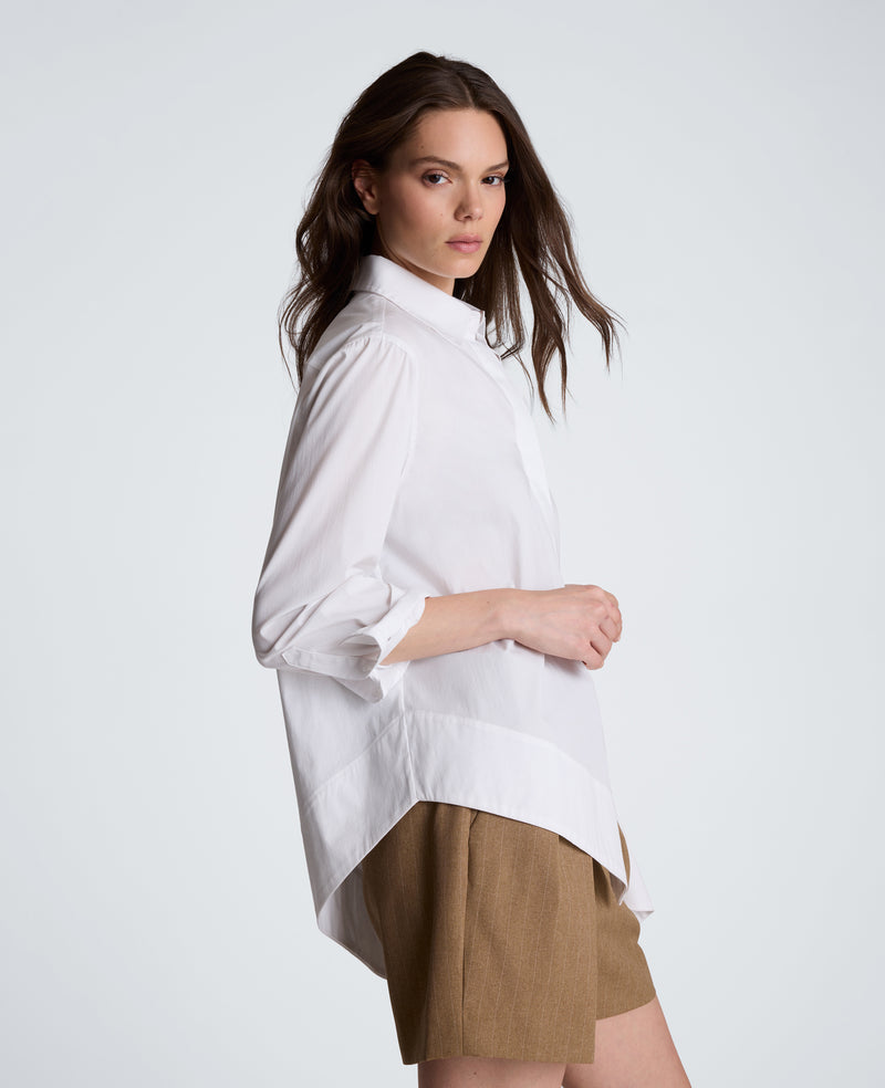 Kenneth Cole - Asymmetric Hem Poplin Shirt WOMENS SHIRTS for Women