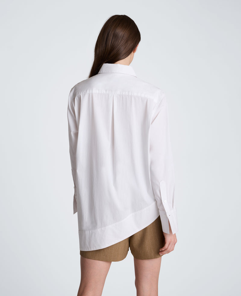 Kenneth Cole - Asymmetric Hem Poplin Shirt WOMENS SHIRTS for Women