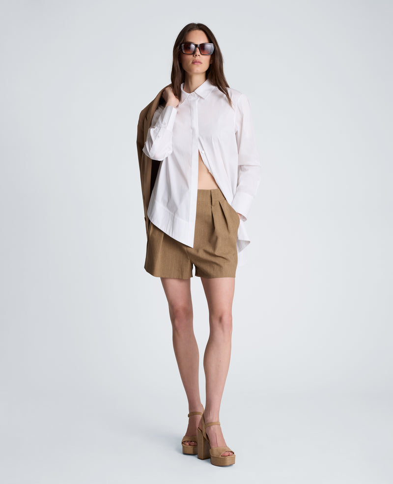 Kenneth Cole - Asymmetric Hem Poplin Shirt WOMENS SHIRTS for Women