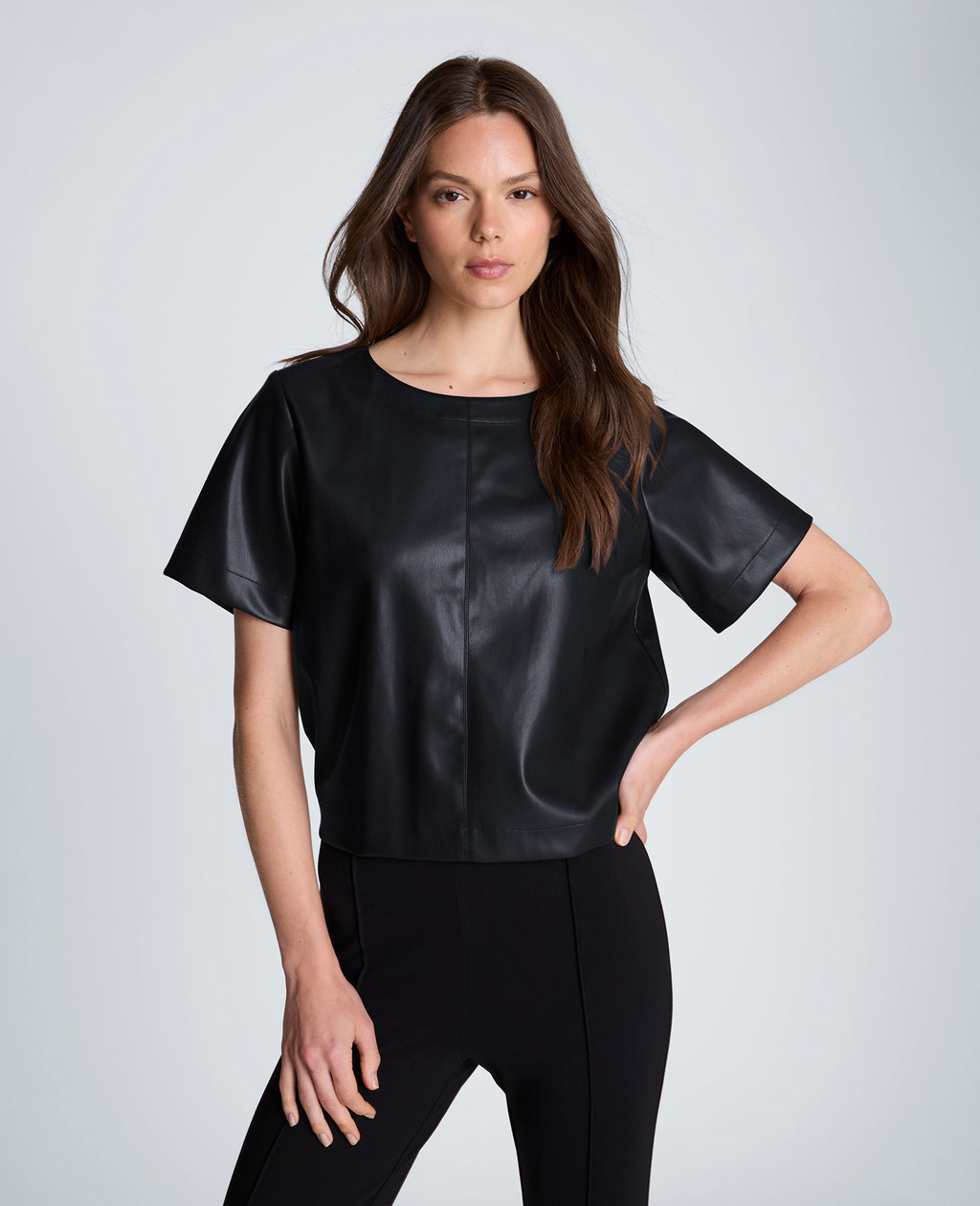 Kenneth Cole - Short Sleeve Cropped Tee WOMENS TOPS for Women 