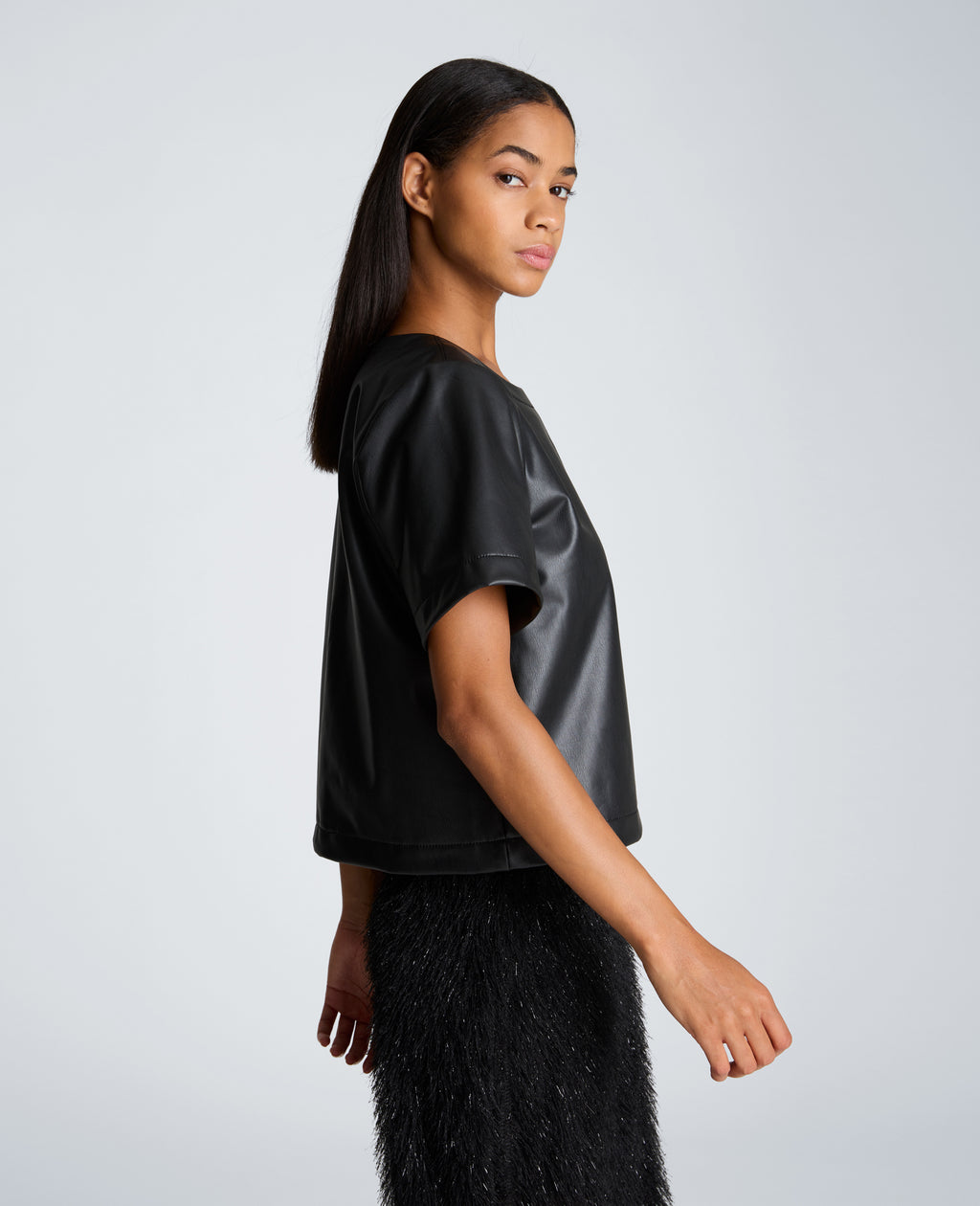 Kenneth Cole - Short Sleeve Cropped Tee WOMENS TOPS for Women 