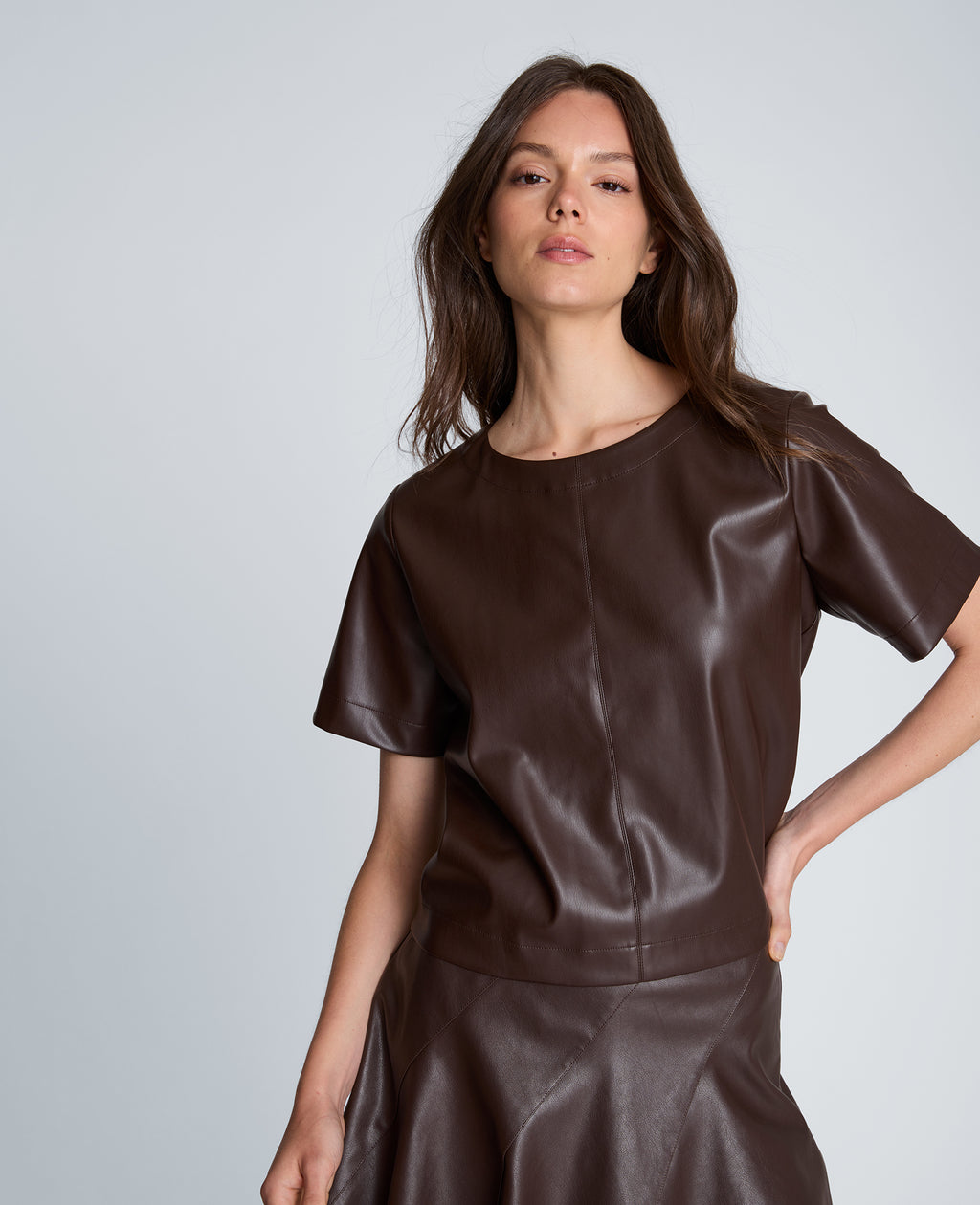 Kenneth Cole - Short Sleeve Cropped Tee WOMENS TOPS for Women 