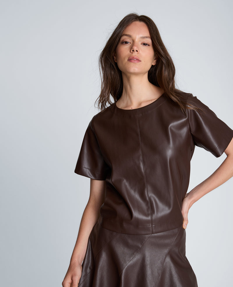 Kenneth Cole - Short Sleeve Cropped Tee WOMENS TOPS for Women