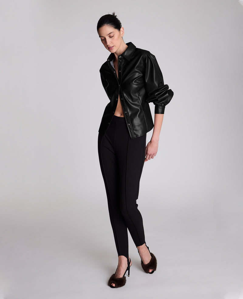 Kenneth Cole - Snap Front Pleated Long Sleeve Fitted Shirt WOMENS TOPS for Women