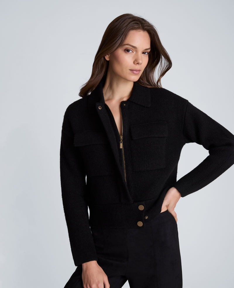 Kenneth Cole - Long Sleeve Utility Collar Jacket WOMENS SWEATER for Women