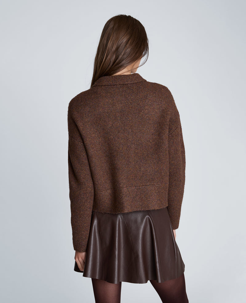 Kenneth Cole - Long Sleeve Utility Collar Jacket WOMENS SWEATER for Women