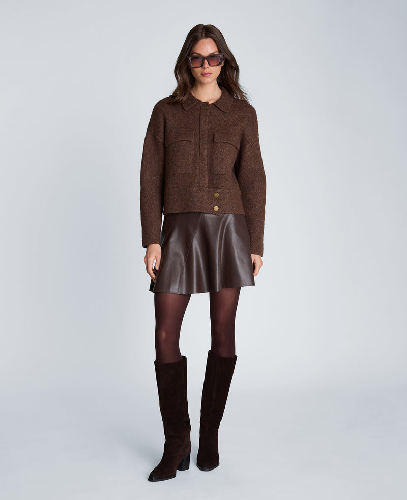Kenneth Cole - Long Sleeve Utility Collar Jacket WOMENS SWEATER for Women