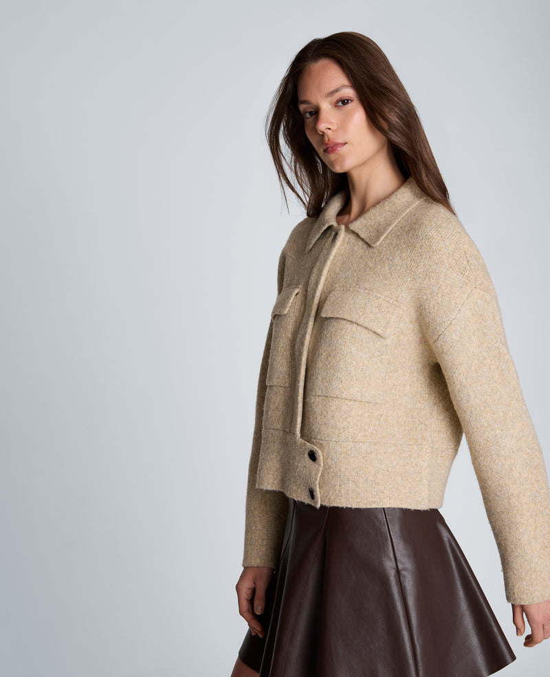 Kenneth Cole - Long Sleeve Utility Collar Jacket WOMENS SWEATER for Women