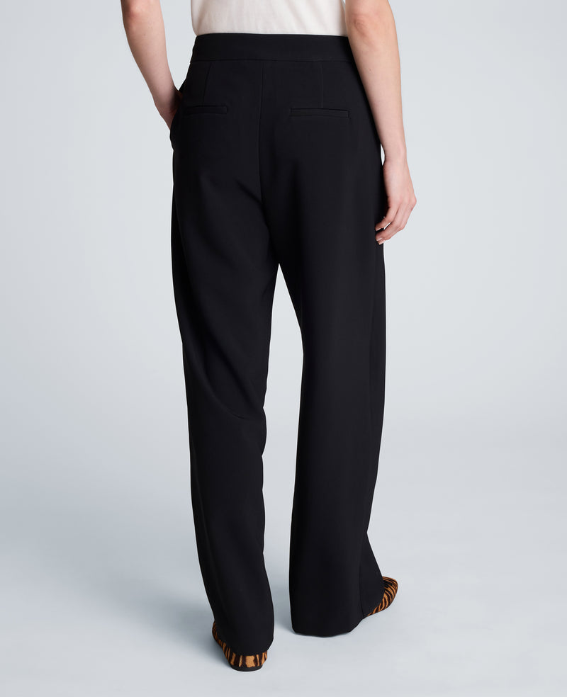 Kenneth Cole - Fly Front Wide Leg Asymmetrical Crossover Pant WOMENS PANTS for Women