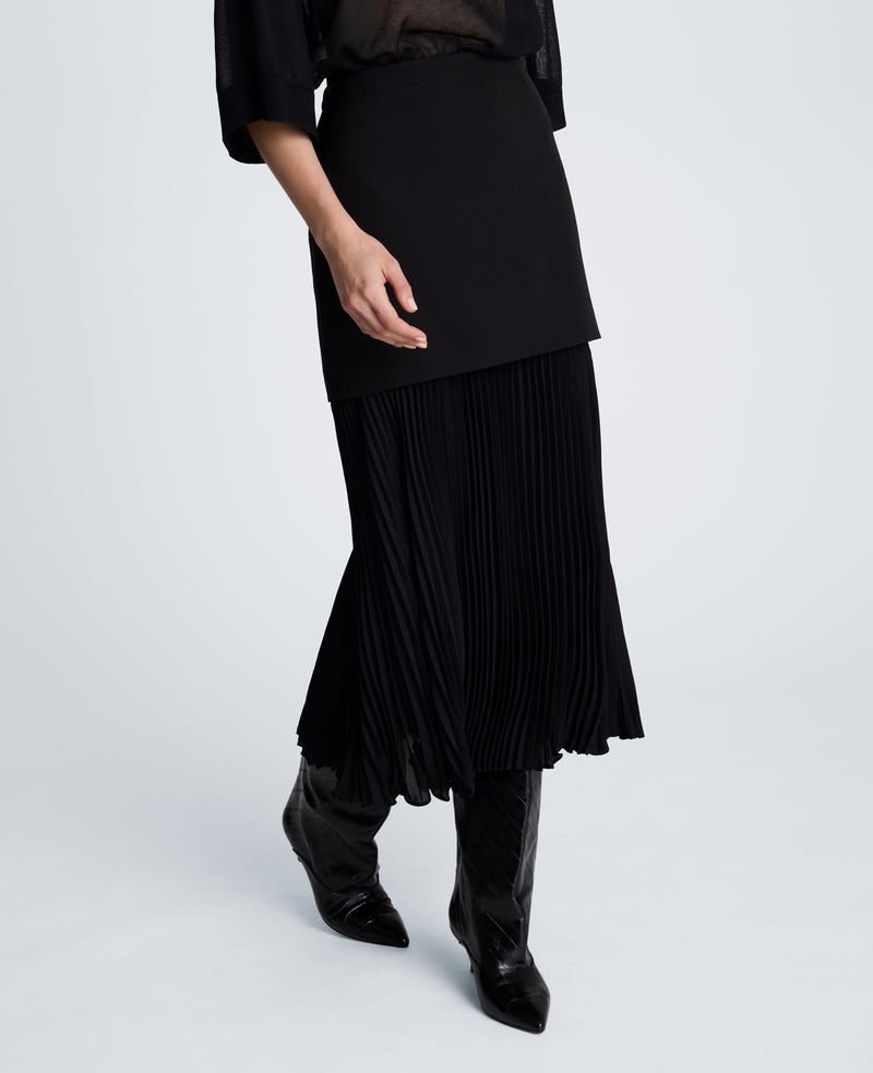 Kenneth Cole - Center Back Zip Pleated Maxi Skirt WOMENS SKIRTS for Women