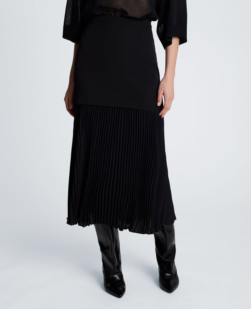 Kenneth Cole - Center Back Zip Pleated Maxi Skirt WOMENS SKIRTS for Women