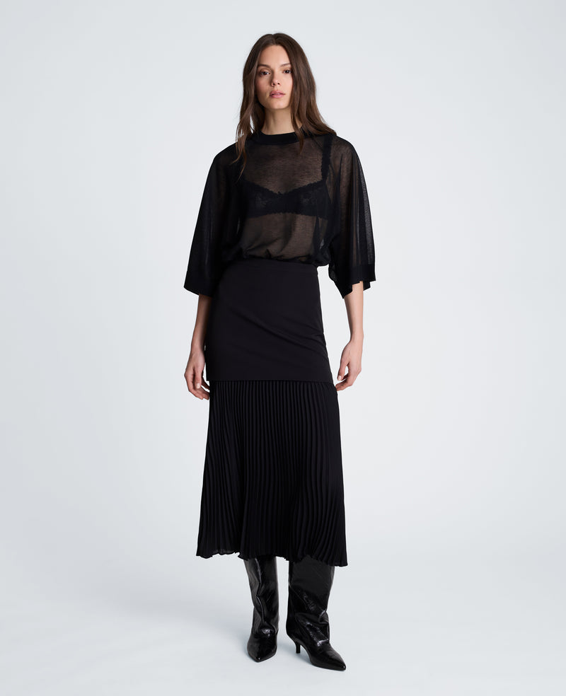 Kenneth Cole - Center Back Zip Pleated Maxi Skirt WOMENS SKIRTS for Women