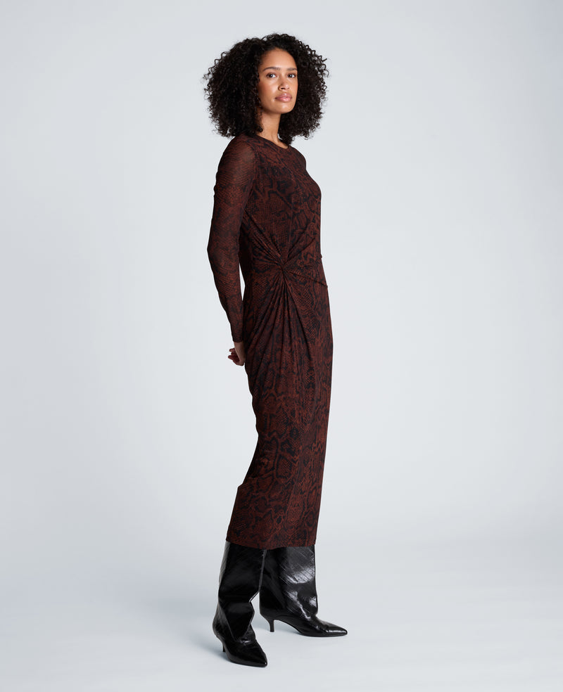 Kenneth Cole - Knot Long Sleeve Midi Dress WOMENS DRESS for Women