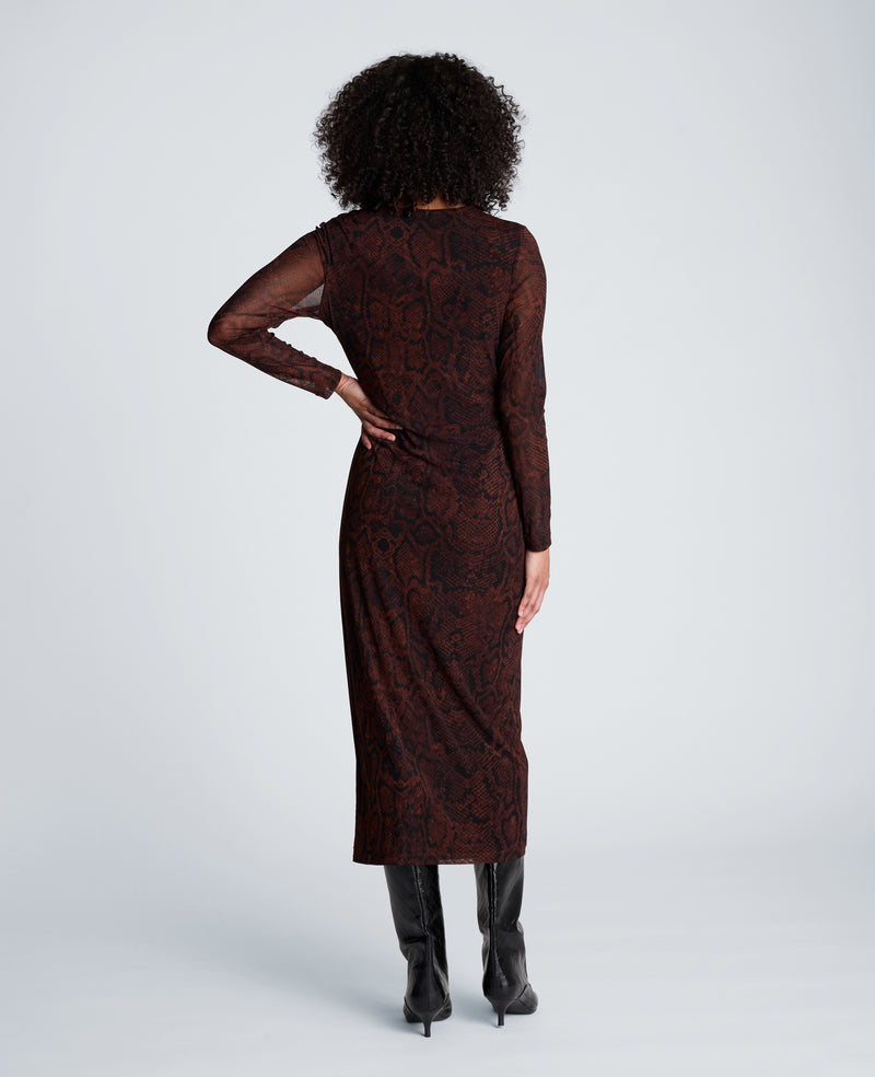 Kenneth Cole - Knot Long Sleeve Midi Dress WOMENS DRESS for Women