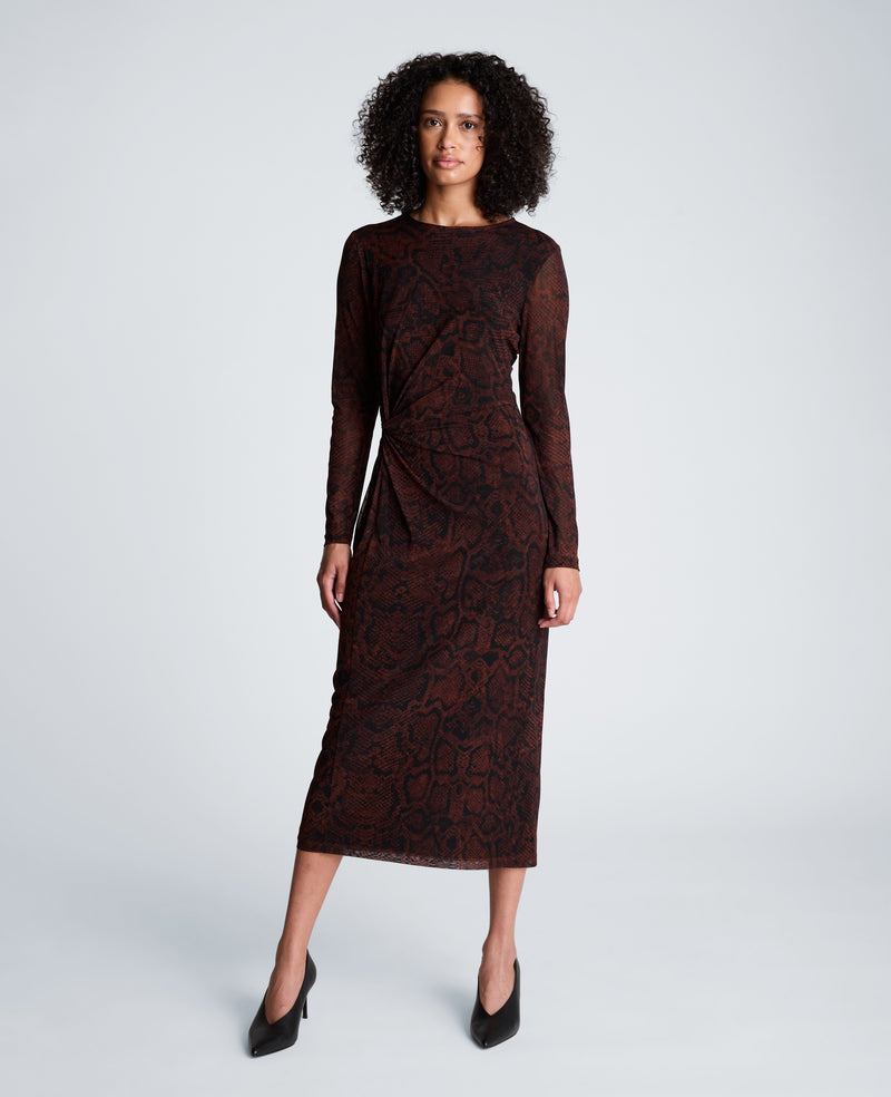 Kenneth Cole - Knot Long Sleeve Midi Dress WOMENS DRESS for Women