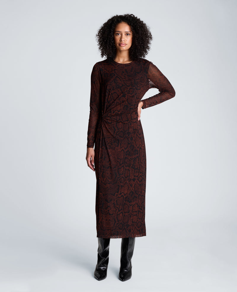 Kenneth Cole - Knot Long Sleeve Midi Dress WOMENS DRESS for Women