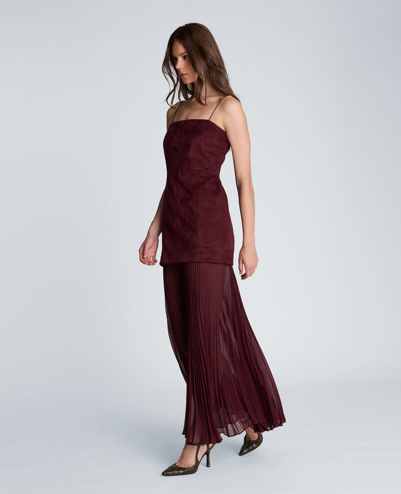 Kenneth Cole - Combo Pleated Midi Dress WOMENS DRESS for Women