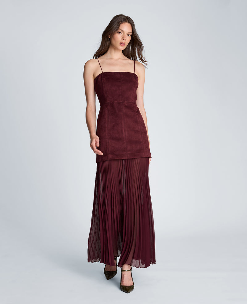 Kenneth Cole - Combo Pleated Midi Dress WOMENS DRESS for Women