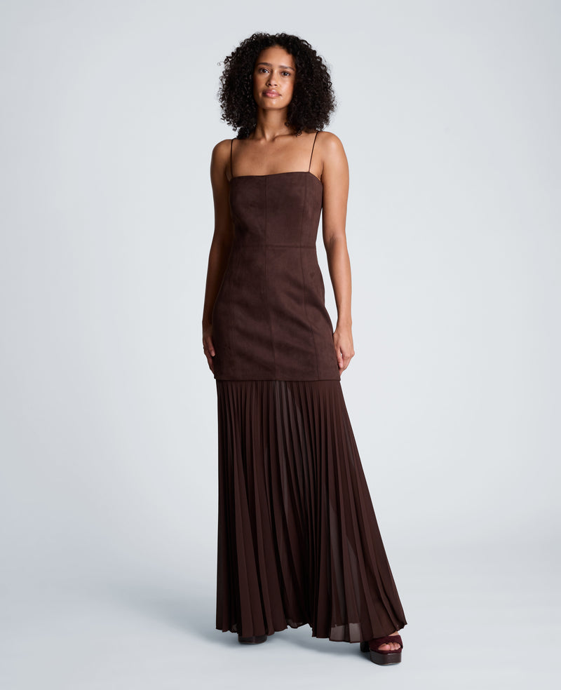 Kenneth Cole - Combo Pleated Midi Dress WOMENS DRESS for Women