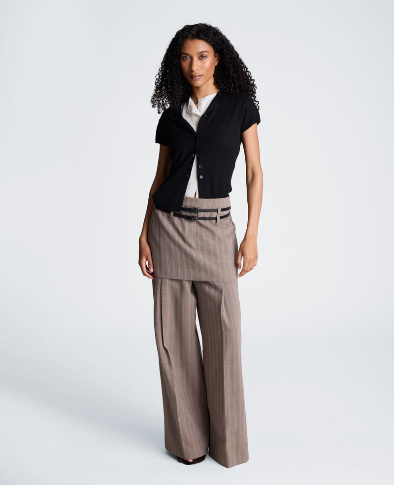 Kenneth Cole - Fly Front Double Belted Mini Skirt WOMENS SKIRTS for Women