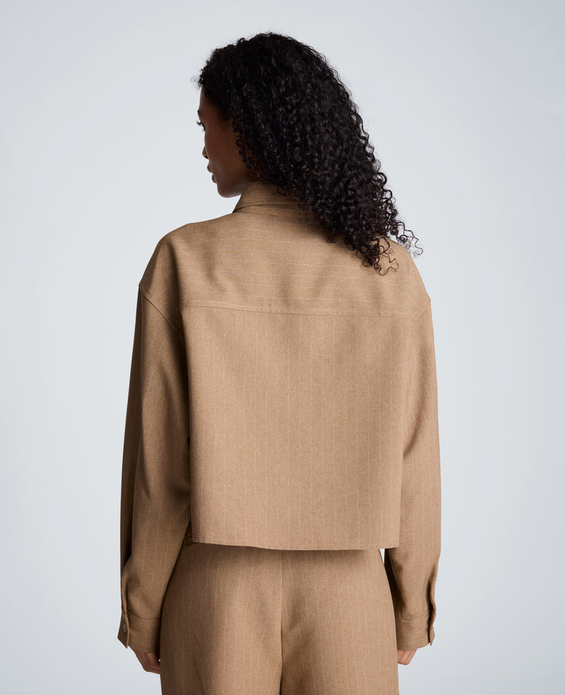 Kenneth Cole - Cropped Oversized Button Front Shirt WOMENS SHIRTS for Women