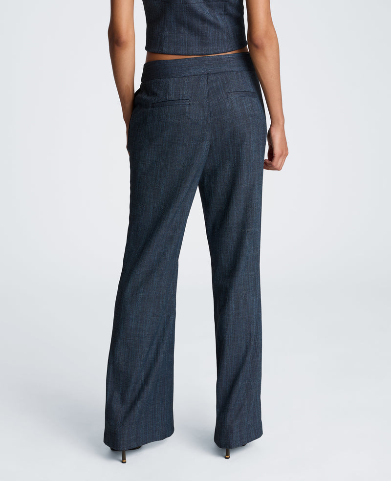 Kenneth Cole - High Rise Fly Front Flare Pant with Slit WOMENS PANTS for Women