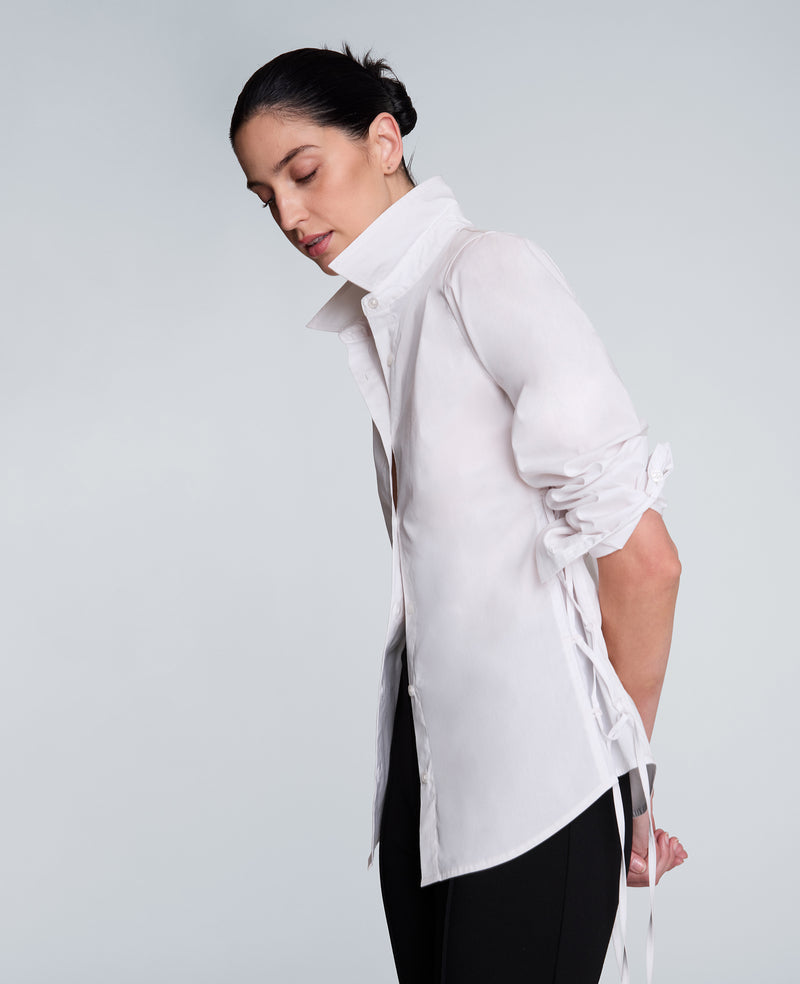 Kenneth Cole - Fitted Button Front Shirt with Tie Up Sides WOMENS SHIRTS for Women