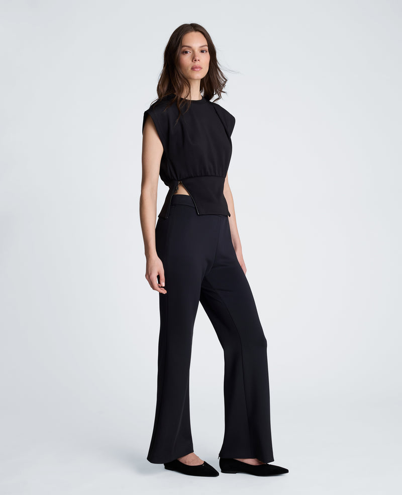 Kenneth Cole - High Rise Pull On Flare Zip Back Pant WOMENS PANTS for Women