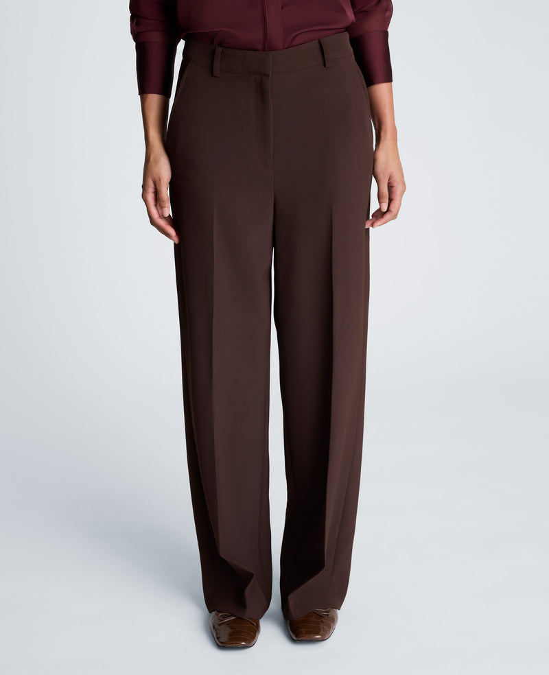 Kenneth Cole - Fly Front High Rise Wide Leg Pants with Slash Pocket WOMENS PANTS for Women