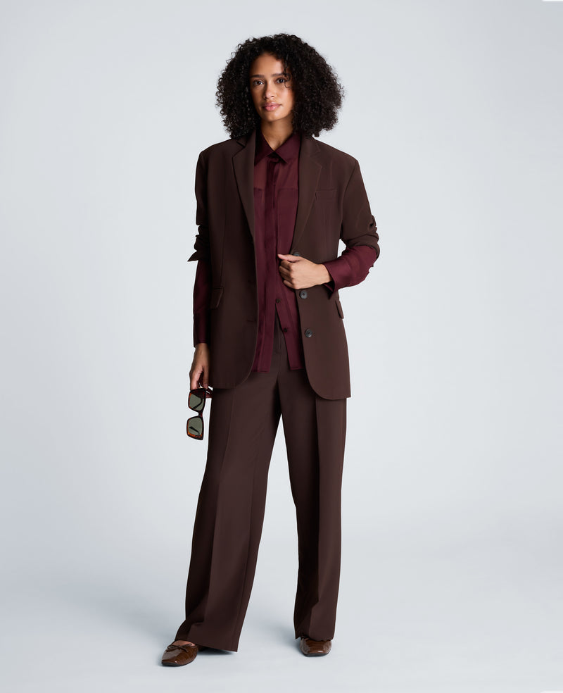 Kenneth Cole - Fly Front High Rise Wide Leg Pants with Slash Pocket WOMENS PANTS for Women