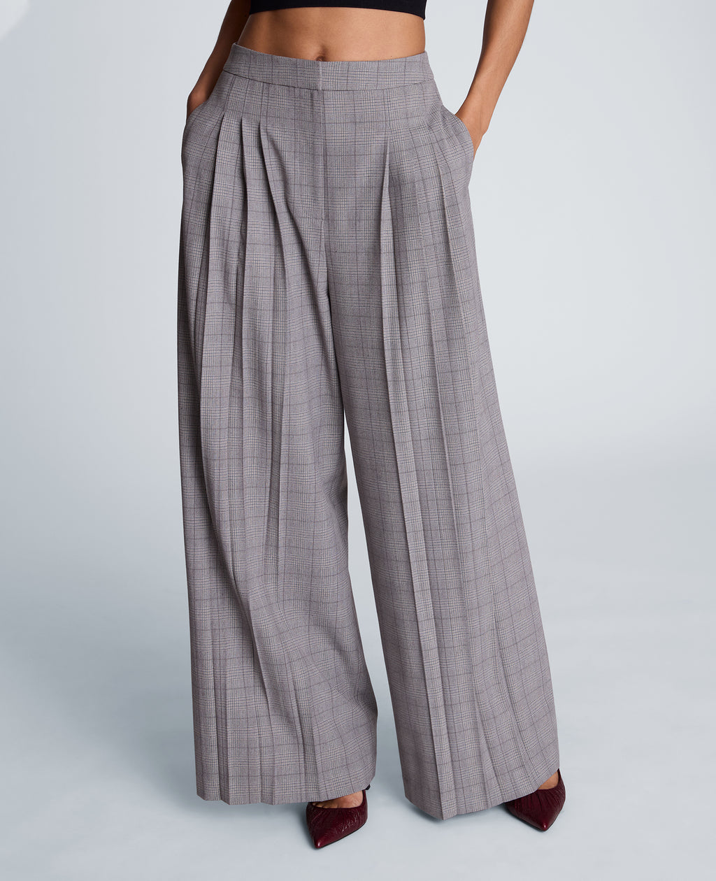 Kenneth Cole - Fly Front Wide Leg Triple Pleat Pant WOMENS PANTS for Women 