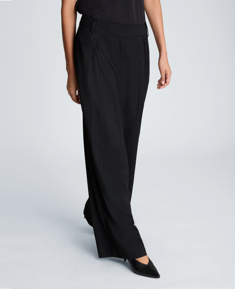 Kenneth Cole - Fly Front Wide Leg Crossover Pleat Pant WOMENS PANTS for Women