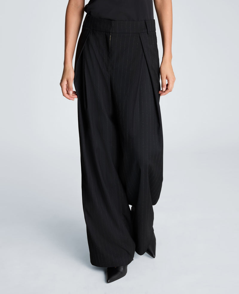 Kenneth Cole - Fly Front Wide Leg Crossover Pleat Pant WOMENS PANTS for Women