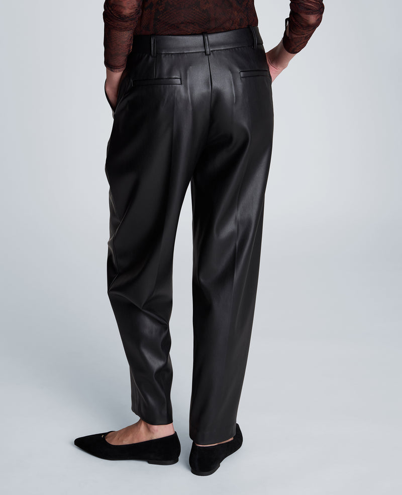 Kenneth Cole - High Rise Fly Front Barrel Leg Pants WOMENS PANTS for Women