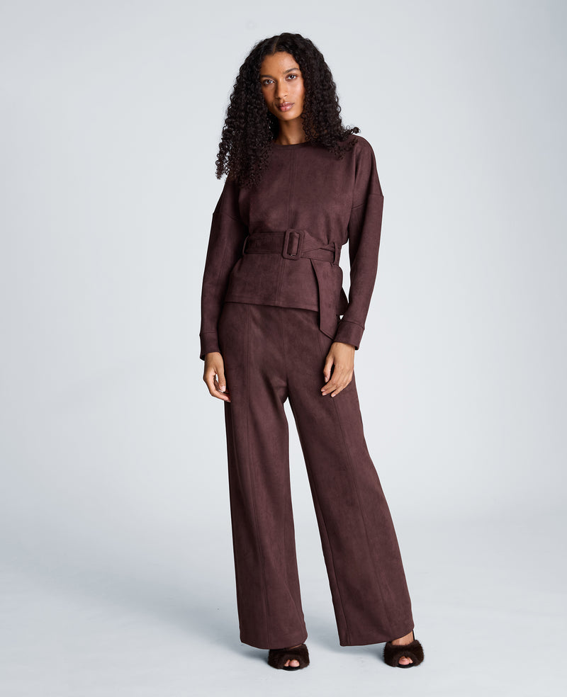 Kenneth Cole - High Rise Pull On Wide Leg Hollywood Waist Pant WOMENS PANTS for Women