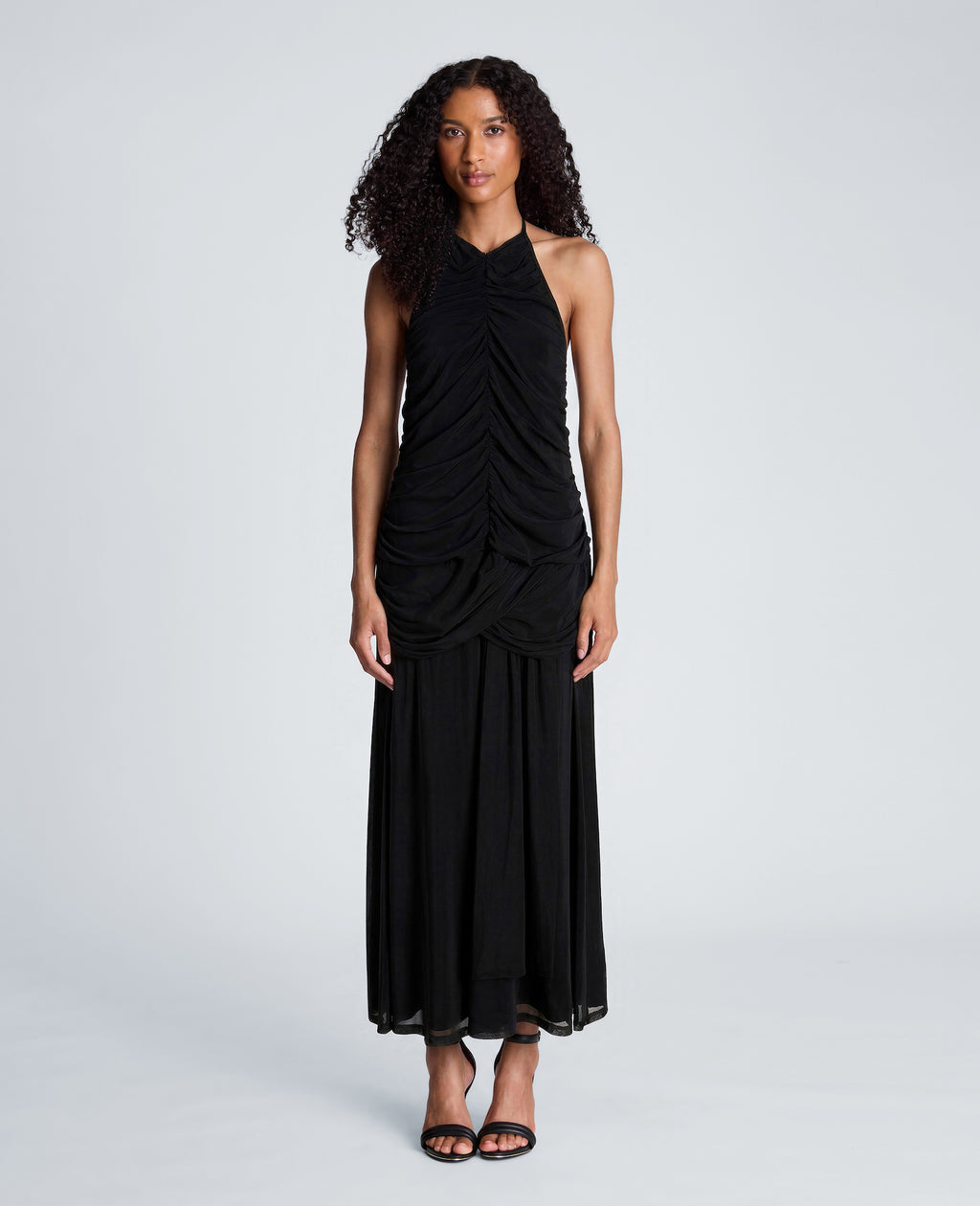 Kenneth Cole - Ruched Halter Maxi Dress WOMENS DRESS for Women 