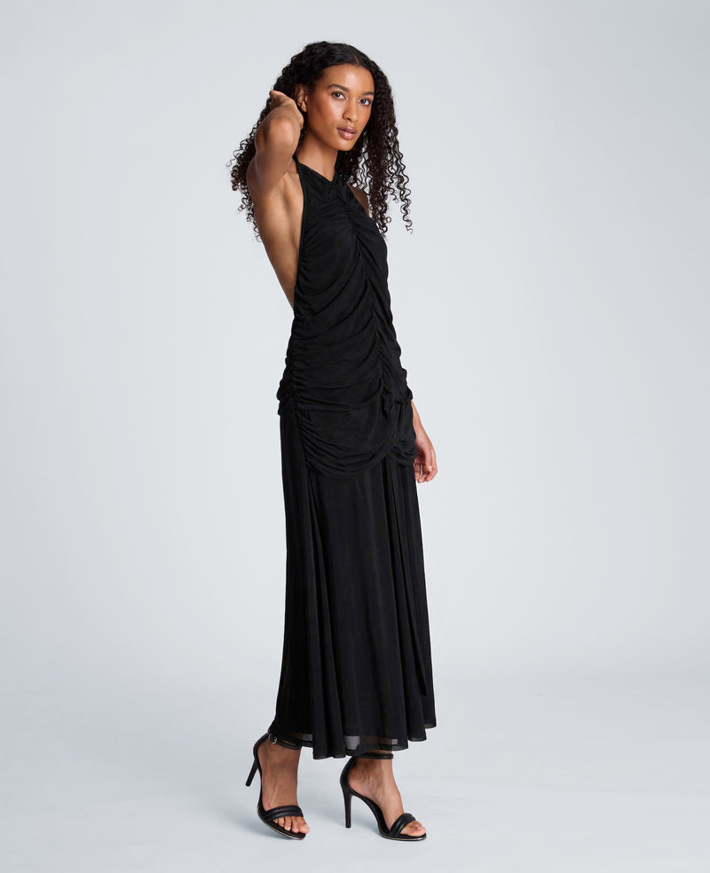 Kenneth Cole - Ruched Halter Maxi Dress WOMENS DRESS for Women