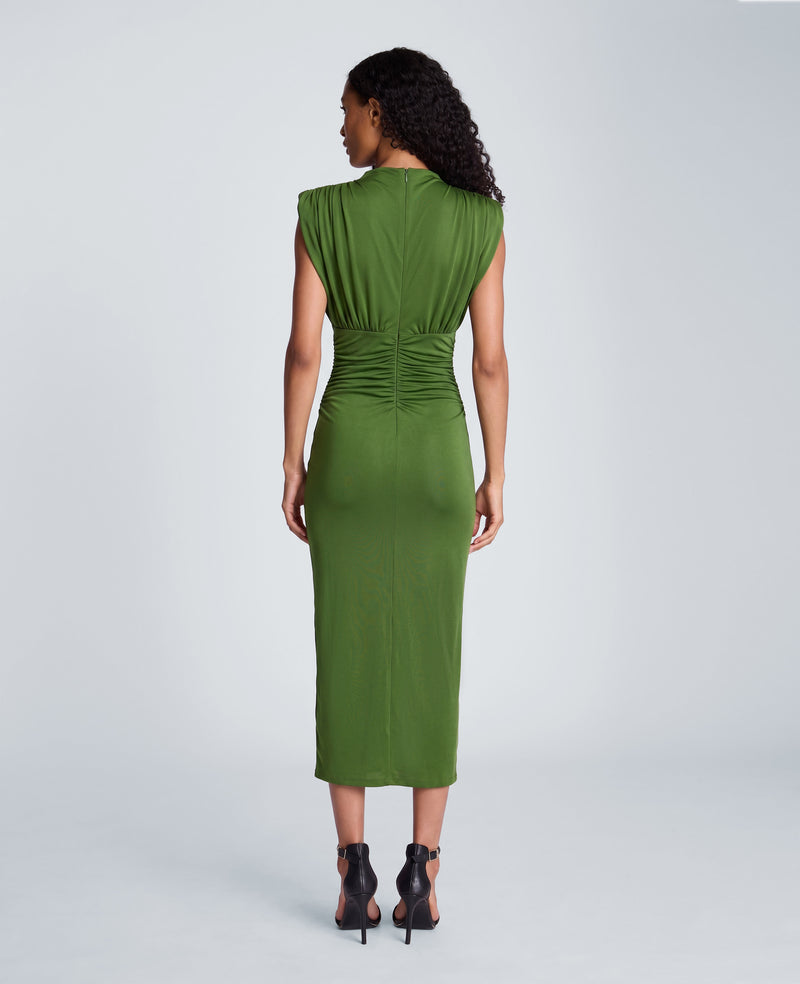 Kenneth Cole - Shoulder Pad Midi Milano Jersey Dress WOMENS DRESS for Women