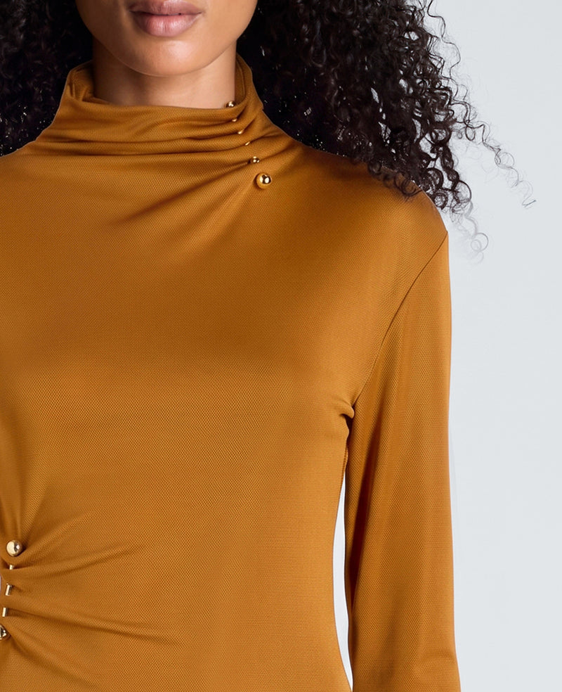 Kenneth Cole - Long Sleeve Pinned Mini Dress WOMENS DRESS for Women