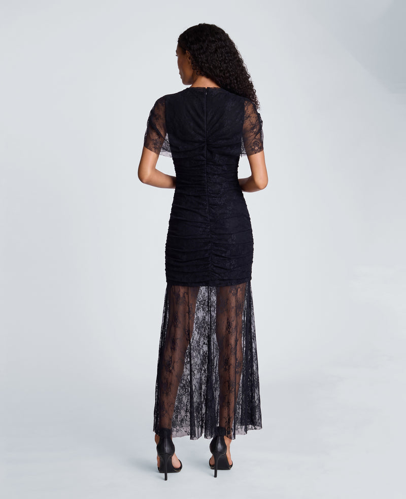 Kenneth Cole - Sheer Overlay Maxi Stretch Lace Dress WOMENS DRESS for Women