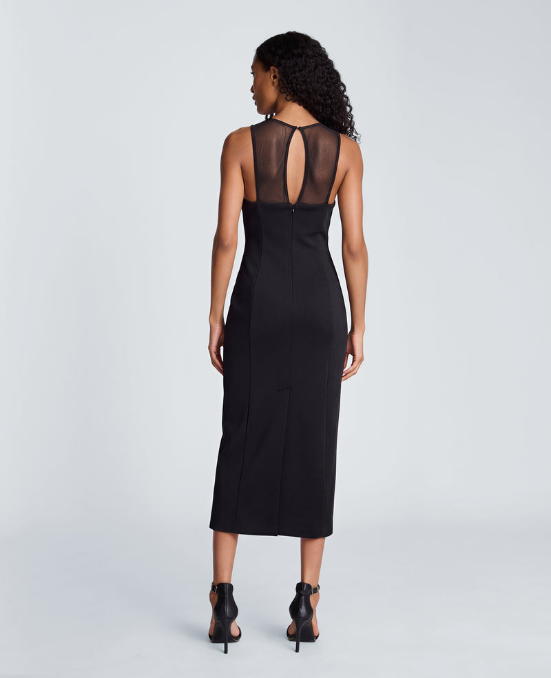 Kenneth Cole - Mesh Insert Scuba Midi Dress WOMENS DRESS for Women