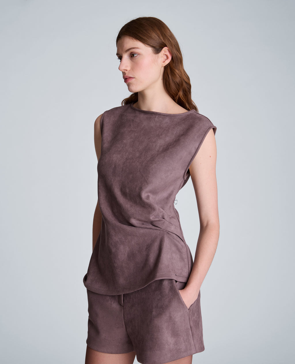 Kenneth Cole - Cinch Waist Asymmetrical Hem Top WOMENS KNITS for Women 