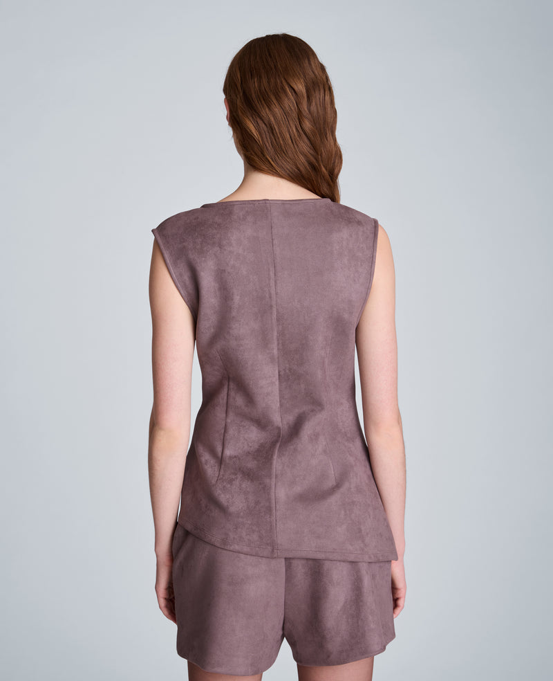 Kenneth Cole - Cinch Waist Asymmetrical Hem Top WOMENS KNITS for Women