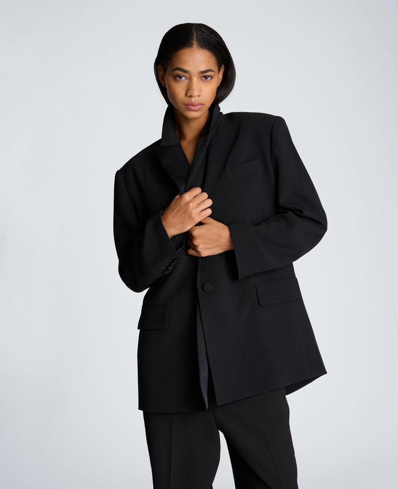 Kenneth Cole - Boyfriend Jacket with Contrast Lapel WOMENS JACKET for Women
