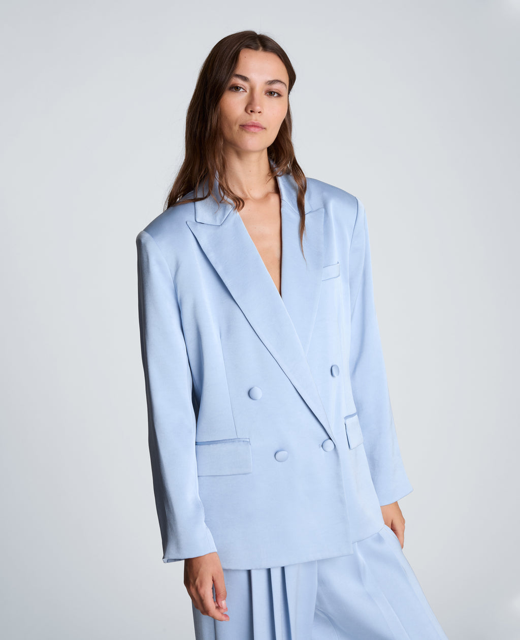 Kenneth Cole - Double Breasted Boyfriend Jacket WOMENS JACKET for Women 