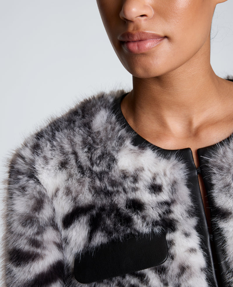 Kenneth Cole - Fur Jacket with Contrast Pockets WOMENS JACKET for Women