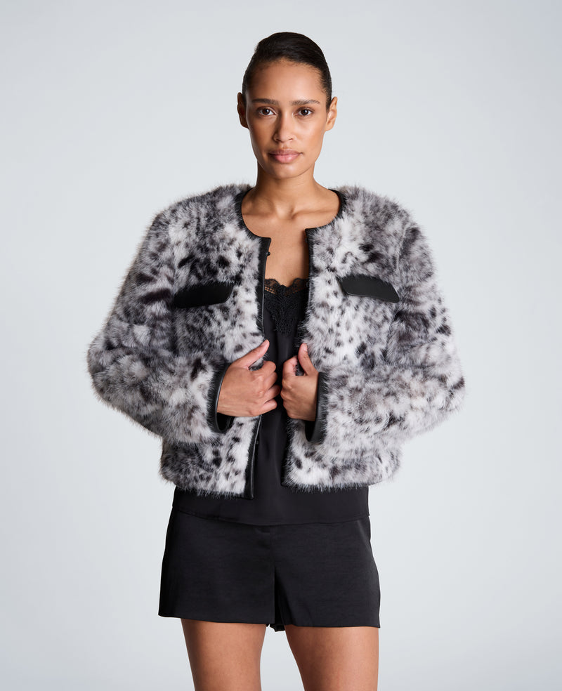 Kenneth Cole - Fur Jacket with Contrast Pockets WOMENS JACKET for Women