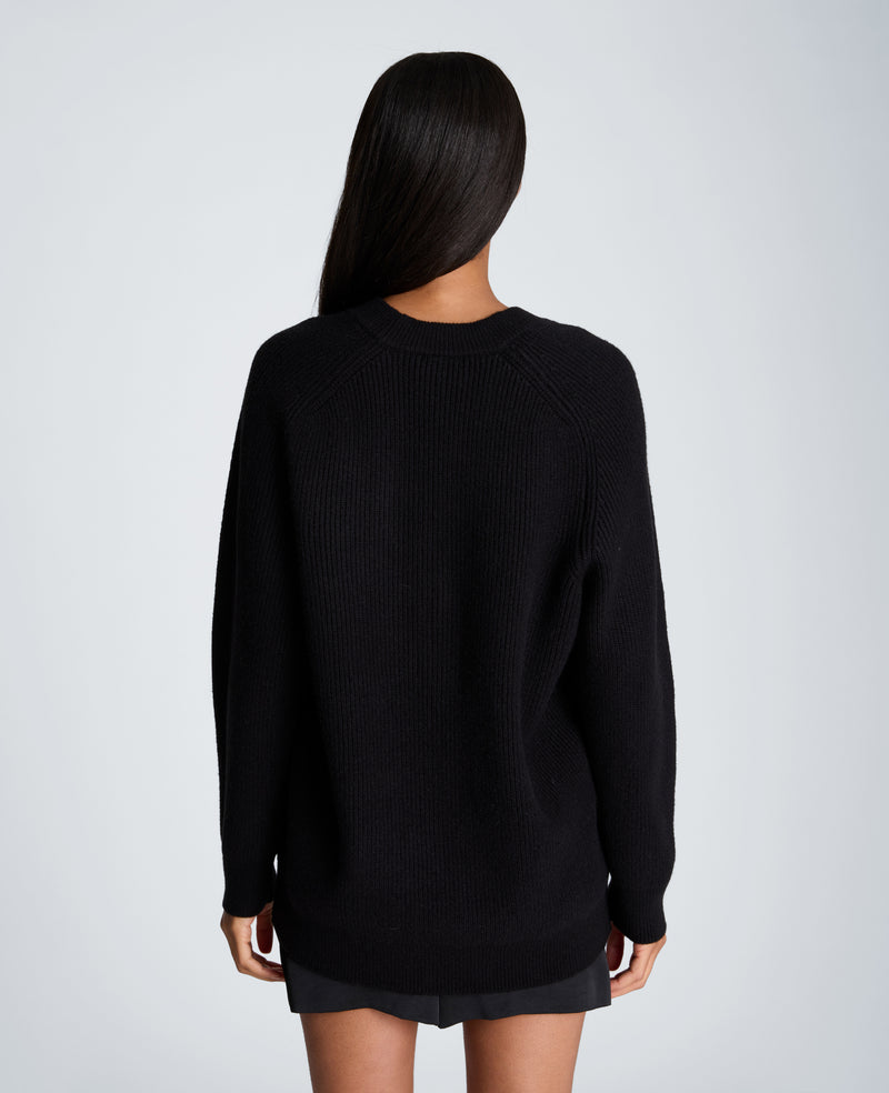 Kenneth Cole - Oversized V-Neck Raglan Sweater WOMENS SWEATER for Women
