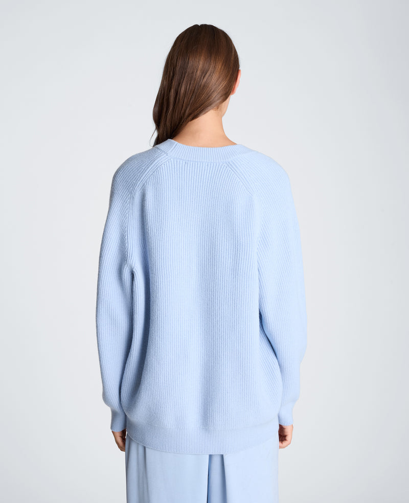 Kenneth Cole - Oversized V-Neck Raglan Sweater WOMENS SWEATER for Women
